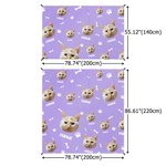 Gepersonaliseerde Bones Paw Prints 1-3 gezicht foto's Veelzijdige deken picknickmat met naam strand reizen camping wandelen cadeau voor dierenliefhebbers familie