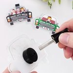 Personalized Kids Face Photo Acrylic Car Hanging Ornament Sunvisor Clip Air Vent Clip Car Decor Birthday Gift for Family