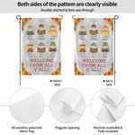 Personalized Fall Birds Garden Flag with 1-12 Names Autumn Outdoor Garden Decorations Thanksgiving Gift for Family Friend