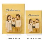 Plaque Acrylique Personnalisée avec Titre et Motif de Personnage en 3D Décoration de Bureau Cadeau d'Anniversaire pour Famille et Amis