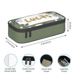 Personalised Cute Dinosaur Large Capacity Multi-compartment Stationery Pencil Case with Name Back to School Birthday Gift for Boys Girls