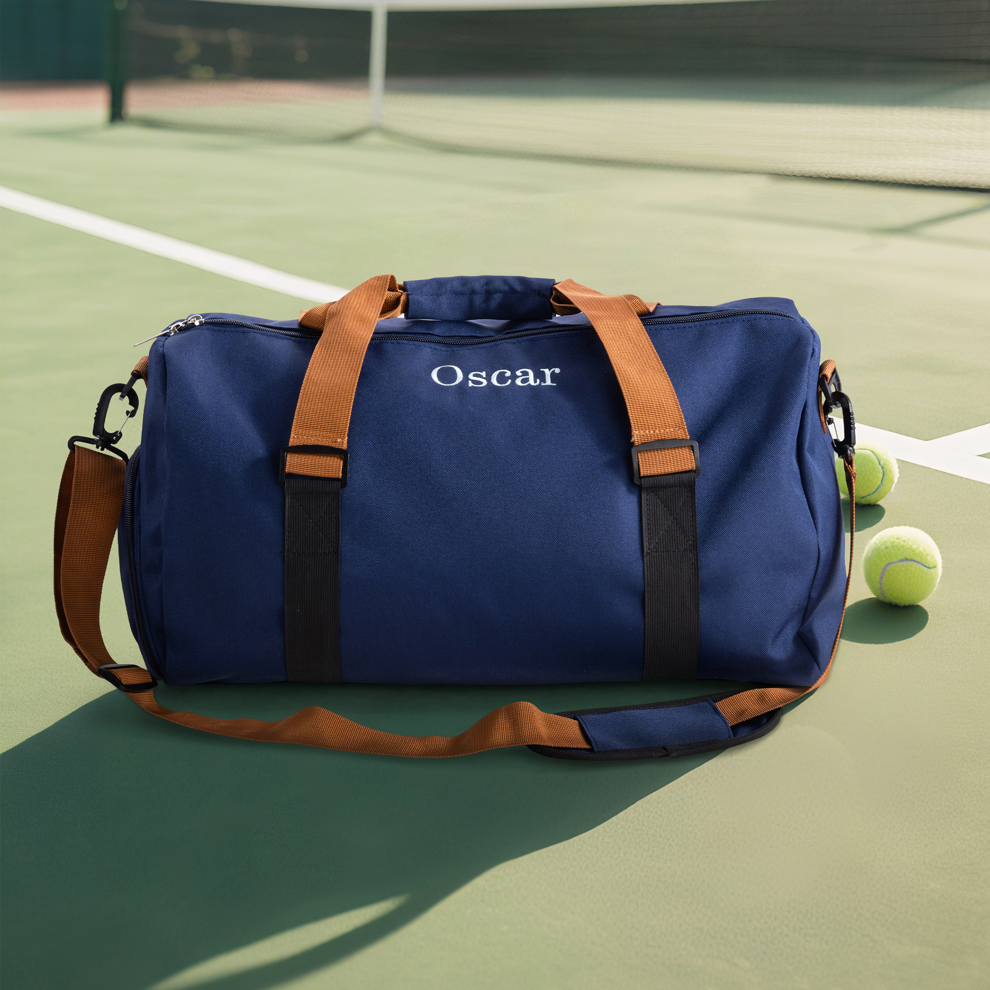 Sac de Voyage Étanche Personnalisé avec Nom Brodé Compartiment à Chaussures et Bandoulière Sac de Sport Cadeau pour Homme