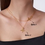 Personalised Airplane Necklace Dainty Jewellery with Birthstone and Text Birthday Anniversary Gift for Women Travel Lovers Pilots Flight Attendants