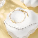 Personalised Airplane Engraved Name Bracelet Dainty Women Jewellery Anniversary Birthday Gift for Travel Lovers Pilot Mom Flight Attendants