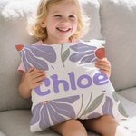 Taie d'Oreiller Personnalisée avec Nom et Design de Fleurs Décoration Intérieure Cadeau Anniversaire Emménagement pour Amis Femme