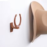 Personalized Horseshoe Multicolor Hat Rack Holder with Text Wall Decor Housewarming Birthday Gift for Cowboy