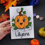 Personalized Cartoon Halloween Pumpkin Kids Paint Kit with Name Educational Toys Trick or Treat Halloween Party Gift for Boys Girls