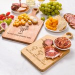 Personalized Forget Mother’s Day Love You Everyday Engraved 1-8 Names Charcuterie Cutting Board with Handle Made in USA Mother’s Day Gift for Women