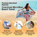 Personalisierte lustige Zebra Flamingo Tiere schnell trocken überdimensioniert Strandtuch mit Namen Sommerurlaub Strand Party Geschenk für Familie Freunde