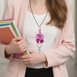 Henkilökohtainen muistikirja paperi värikynä Bow Bow Helmet Badge Lanyard tekstin kanssa Opettajan päivä arvostus takaisin kouluun lahja opettajille kouluttajille