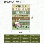 Personalized Cartoon Character Garden Flag with Name Garden Decor Parents' Day Birthday Gift for Family Gardening Lovers
