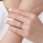 Personalized Handcuffs Interlocking Infinity Ring with Initials Valentine's Day Anniversary Birthday Gift for Female or Male Police Officer Couple