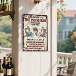 Personalized Cartoon Character Metal Hanging Painting Sign with Name and Title Outdoor Decoration Anniversary Birthday Gift for Family