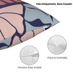 Taie d'Oreiller Personnalisée avec Nom et Design de Fleurs Décoration Intérieure Cadeau Anniversaire Emménagement pour Amis Femme