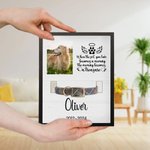 Personalised I Love You Forever Pet Photo Design Wooden Collar Frame with Base and Name Pet Loss Memorial Sympathy Gift for Pet Lovers
