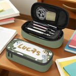 Personalised Cute Dinosaur Large Capacity Multi-compartment Stationery Pencil Case with Name Back to School Birthday Gift for Boys Girls