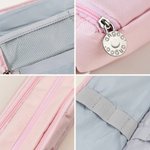 Personalized Cute Cartoon Kid Pencil Apple Notebook Initial Three-Layer Pencil Case with Name School Supply Back to School Gift for Boys Girls