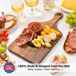 Henkilökohtainen kaiverrettu valokuva Design Wood Charcuterie leikkuulauta kahvalla ja nimi Home Decor Made in USA Syntymäpäivä Häät lahja perheelle