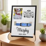 Personalised I Love You Forever Pet Photo Design Wooden Collar Frame with Base and Name Pet Loss Memorial Sympathy Gift for Pet Lovers