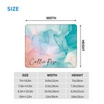 Alfombrilla de ratón antideslizante con nombre, acuarela y dibujo de mármol, personalizada Material de oficina Regalo de cumpleaños para oficinistas Jugadores