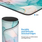 Alfombrilla de ratón antideslizante con nombre, acuarela y dibujo de mármol, personalizada Material de oficina Regalo de cumpleaños para oficinistas Jugadores