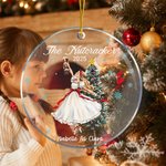 Personlig Nötknäpparen Clara Balettdansör Julprydnad med namn och år Julgransdekoration Balett Recital Present till Ballerina Girl