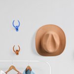 Personalized Horseshoe Multicolor Hat Rack Holder with Text Wall Decor Housewarming Birthday Gift for Cowboy