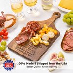 Personalized Engraved Teacher Pencil Wood Charcuterie Cutting Board with Name and Handle Made in USA Birthday Teacher's Day Gift for Teacher