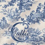 Personalized Retro French Toile De Jouy Waffle Tea Towel with Initial and Name Kitchen Decor Wedding Engagement Gift for Newlyweds Couple