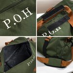 Nom brodé personnalisé Sac de voyage imperméable avec compartiment pour chaussures et bandoulière Accessoires de voyage Sport Gym Cadeau pour hommes