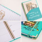 Planner 2026 personalizzato con personaggio in stile cartone animato con pagine settimanali e mensili regalo di compleanno per famiglia