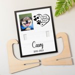Personalised I Love You Forever Pet Photo Design Wooden Collar Frame with Base and Name Pet Loss Memorial Sympathy Gift for Pet Lovers