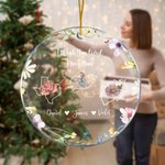 Personalised Birthday Flower I Miss You Face Acrylic Hanging Decoration with Name and Region Home Decoration Birthday Anniversary Gift for Friends