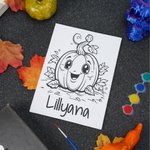 Personalized Cartoon Halloween Pumpkin Kids Paint Kit with Name Educational Toys Trick or Treat Halloween Party Gift for Boys Girls
