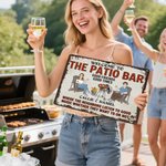 Personalized Cartoon Character Metal Hanging Painting Sign with Name and Title Outdoor Decoration Anniversary Birthday Gift for Family