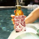 Personlig Retrostil Franskt tryck Toile De Jouy Isolerad ölburk kylhylsa med namn och initialer Partybröllopsgåva för brud Brudtärnor