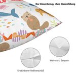 Personalisierter Weicher Kissenbezug mit Namen Niedliche Meerestiere Dinosaurier Elemente Haus Deko Geburtstag Geschenk für Jungen Mädchen
