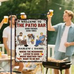 Personalized Cartoon Character Metal Hanging Painting Sign with Name and Title Outdoor Decoration Anniversary Birthday Gift for Family