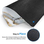 Alfombrilla de ratón antideslizante con nombre, acuarela y dibujo de mármol, personalizada Material de oficina Regalo de cumpleaños para oficinistas Jugadores