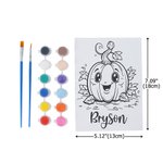 Personalized Cartoon Halloween Pumpkin Kids Paint Kit with Name Educational Toys Trick or Treat Halloween Party Gift for Boys Girls