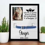 Personalised I Love You Forever Pet Photo Design Wooden Collar Frame with Base and Name Pet Loss Memorial Sympathy Gift for Pet Lovers