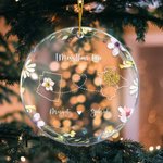 Personalised Birthday Flower I Miss You Face Acrylic Hanging Decoration with Name and Region Home Decoration Birthday Anniversary Gift for Friends