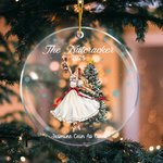 Personlig Nötknäpparen Clara Balettdansör Julprydnad med namn och år Julgransdekoration Balett Recital Present till Ballerina Girl