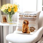 Henkilökohtainen kun kaipaat minua ei ole pelkoa Pet Photo pehmeä heittää tyynyn kansi nimi Memorial lahja lemmikin omistaja