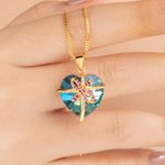 Personalized Heart-Shaped Gemstone Necklace with Birthstone Dainty Jewellery Birthday Anniversary Valentine's Day Gift for Girlfriend Wife