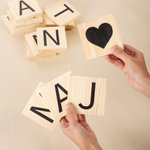 Personalized Crosswords Scrabble Puzzle Wooden Wall Tile with 1-10 Names Home Decor Birthday Housewarming Gift for Family Friend