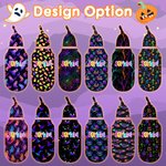 Personalised Pumpkin Ghost Spider Web Swaddle and Knot Hat Set with Name Halloween Baby Shower Birthday Gift for Newborns