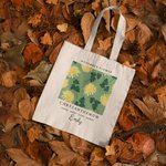 Personalizada Nacimiento Flor Grande Bolsa de lona con nombre Cumpleaños Aniversario Regalo para Mujeres