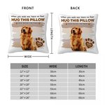 Henkilökohtainen kun kaipaat minua ei ole pelkoa Pet Photo pehmeä heittää tyynyn kansi nimi Memorial lahja lemmikin omistaja