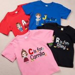 Personalized Cartoon Character Pencil Apple Notebook Design Initial 100% Cotton Kid T-shirt with Name Back to School Birthday Gift for Boys Girls